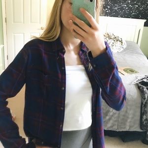 Blue and red Hollister flannel